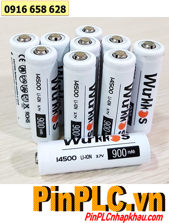 Pin WƯKKOS 14500, Pin sạc 3.7v Lithium Li-ion WƯKKOS 14500 (AA 900mAh) chính hãng